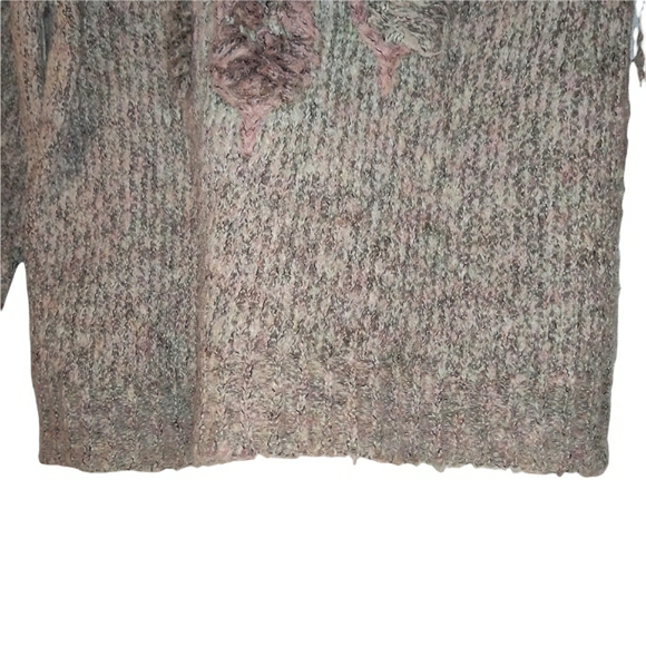 Rare Vintage Gineme Wool Chunky Knit Long Puff Sleeve Ribbed Crew Neck Sweater - Picture 13 of 16